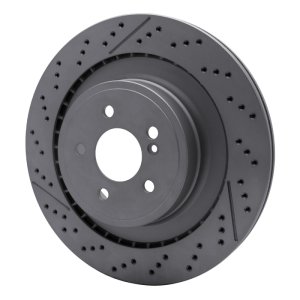 Mercedes-Benz CLS63 AMG Brake Rotor (1) - Rear - R1 Concepts - Drilled & Slotted GeoSPEC Coated - `10-`18